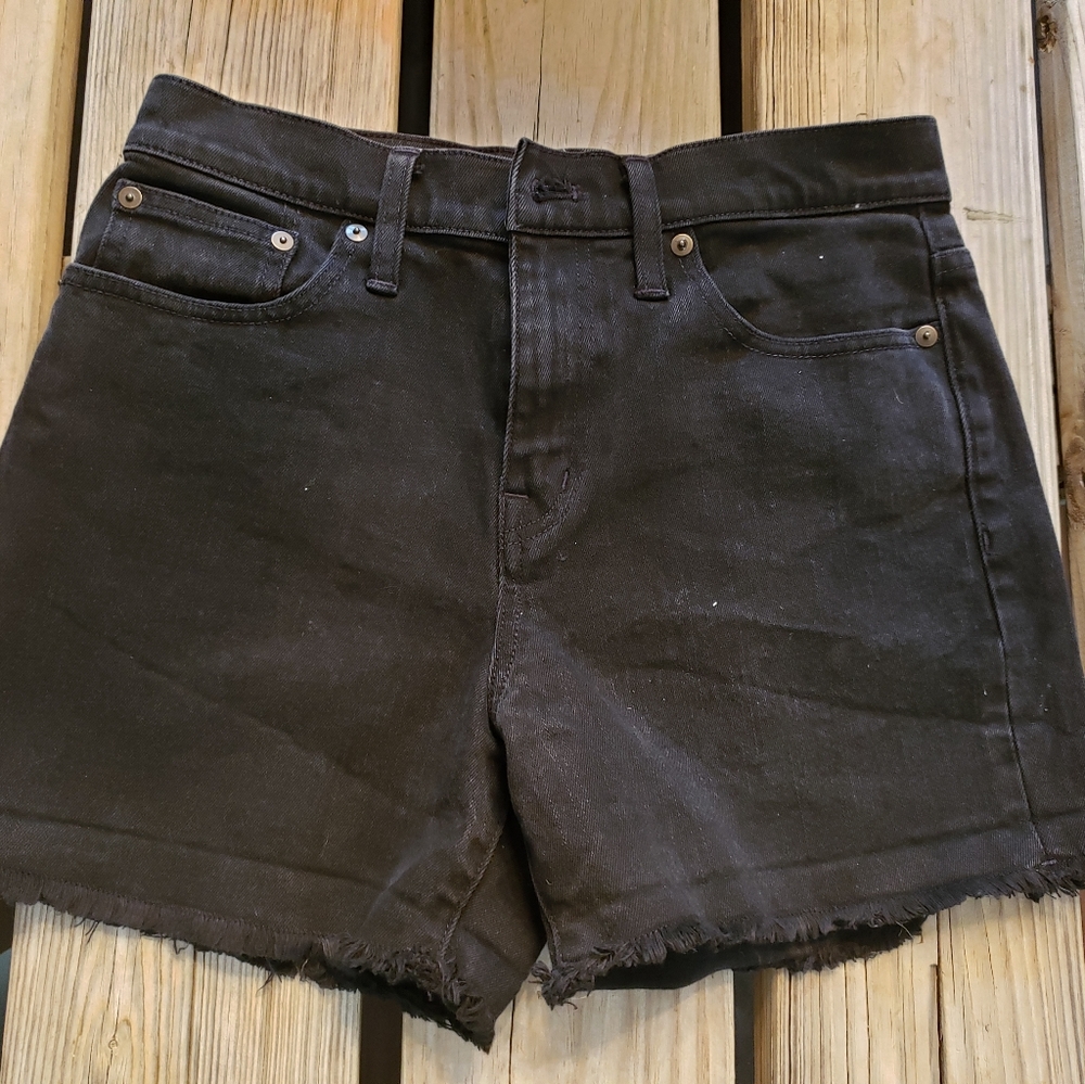 Madewell black denim shorts